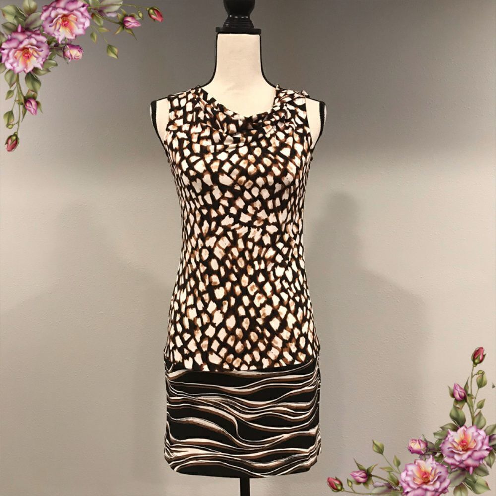 Victor Alfaro animal print sleeveless dress